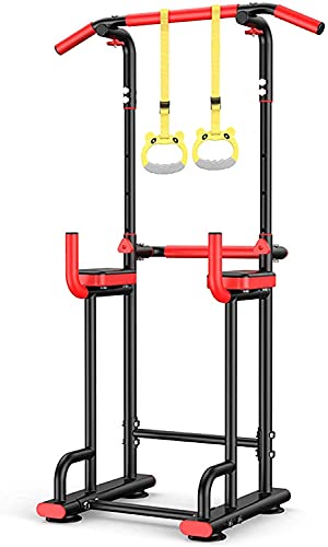 JYMBK Training Fitness Workout Station Power Tower Station Adjustable Pull Up Bars Dip Rack Multifunction Push Up Equipment for Strength Training Fitness Workout Home Gym Exercise