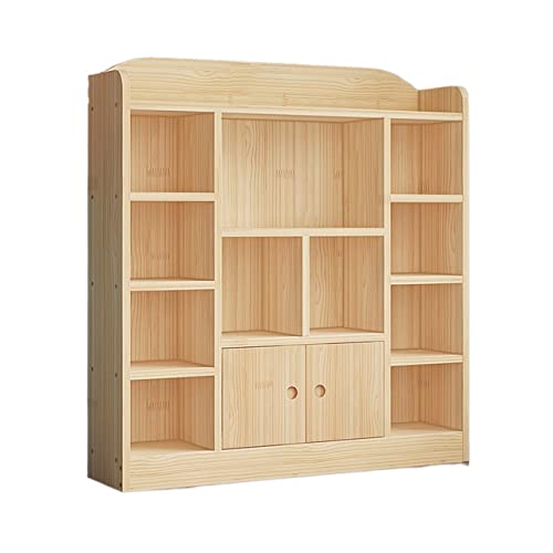HARAY Children's Floor-to-Ceiling Bookcase with Door - Student Storage Cabinet (Color: B)