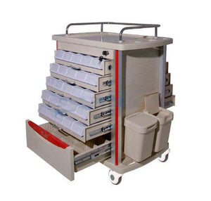 MS3C MS3C-200T Lite Mobile Bin Cart with Chart Rack, Drawer Dividers