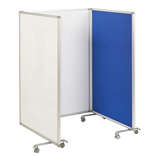 ECR4Kids Mobile Dry-Erase Room Divider and Partition, Double-Sided, Rolling Caster Wheels, 3-Panel Dry-Erase Board, Collapses for Easy Storage