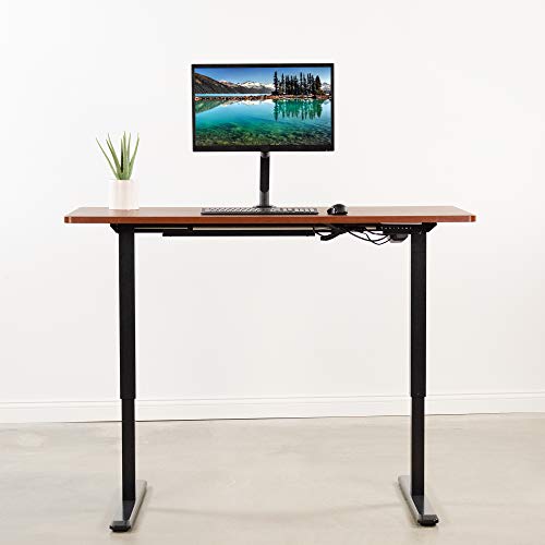 VIVO Black Electric Stand Up Desk Frame Workstation, Single Motor Ergonomic Standing Height Adjustable Base with Control Panel, DESK-V101EB