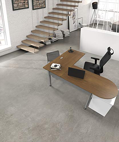 Linea Italia ZUM120, Corner, Home Office L-Shaped Desk, Maple
