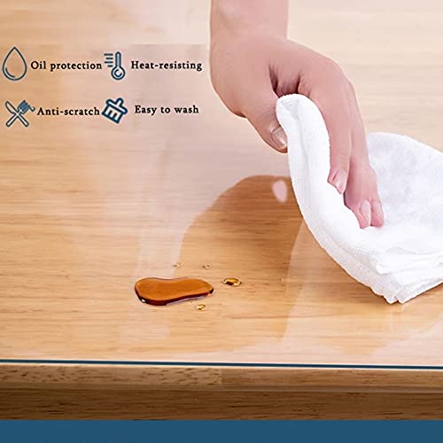 ZWYSL Clear Rectangle Office Chair Mat - Sound Absorbent, Scratch Resistant - 180x250cm