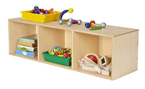 Childcraft Stacker Compartment Storage, 3 Compartments, 47-3/4 x 14-1/4 x 13-3/4 Inches