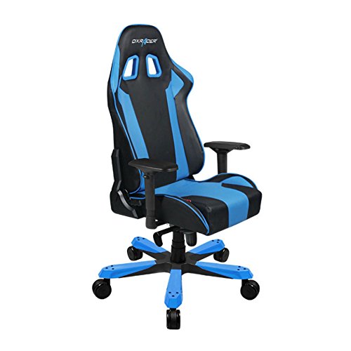 DXRacer OH/KS06/NB King Series Black and Blue Gaming Chair - Includes 2 Free Cushions
