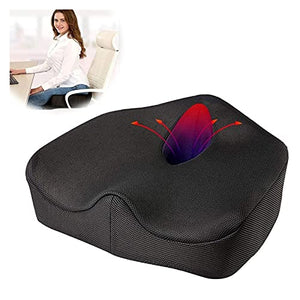 HHWKSJ Memory Foam Seat Cushion for Office Chair - Black