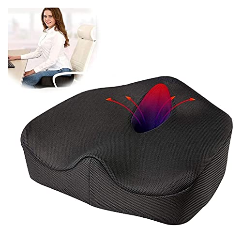 HHWKSJ Memory Foam Seat Cushion for Office Chair - Black