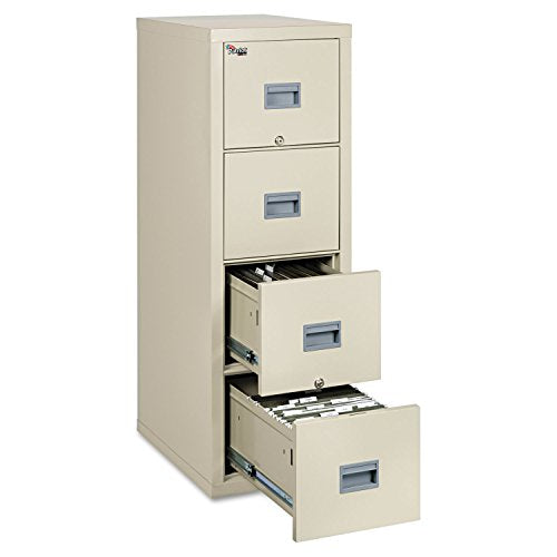 Office Realm FireKing 4P1825CPA Patriot Insulated 4-Drawer Fire File, 17-3/4" x 25" x 52-3/4", Parchment