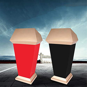 Generic Standing Lectern Podium with Door and Storage Area (Black/Red 66.5x40x125cm)