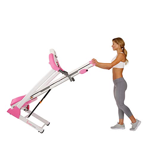 Sunny Health & Fitness P8700 Pink Treadmill, 62 L x 27 W x 50 H