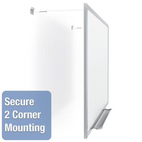 Quartet Porcelain Magnetic Whiteboard, 5 x 3 Feet, Black Aluminum Frame (2545B)