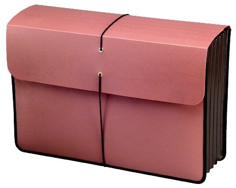Case-Guard Expanding Wallet, File Envelope, Portfolio, Russet Color Polyvinyl Material, Legal Size 10" x 15" with 5 1/4" Expansion and Elastic Cord Closure, 25 per Carton