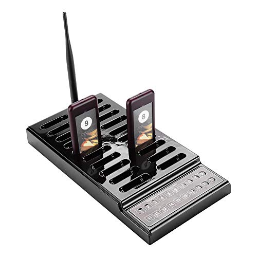 Tosuny Wireless Restaurant Paging System with 20 Pagers & Keypad