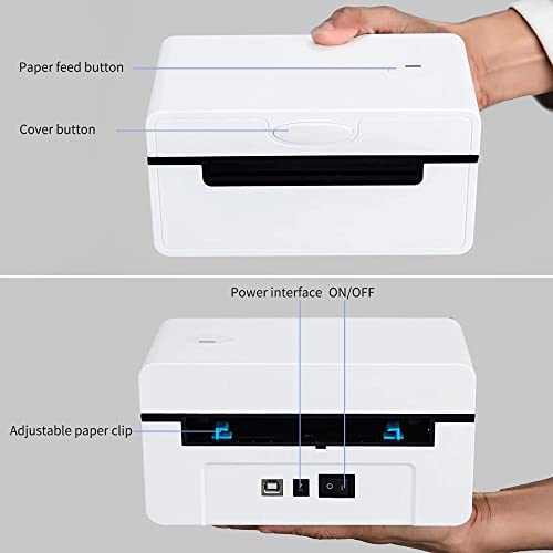 Desktop Thermal Label Printer for 4x6 Shipping Package Label Maker 180mm/s USB BT Thermal Sticker Printer