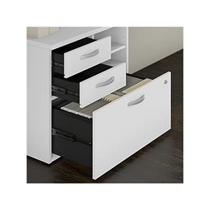 Bush Business Furniture Studio C Office Storage Cabinet, White - SCF130WHSU