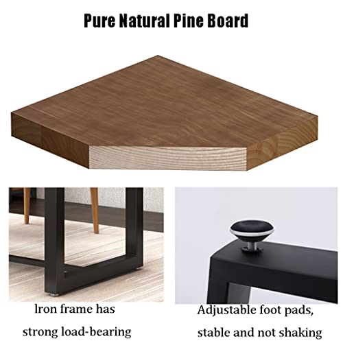 Solid Wood Computer Table and Chair Set with Drawer Cabinet, Easy to Assemble, Strong Load-Bearing (160x60x75cm)