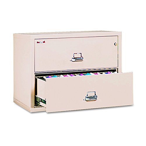 Fireproof Lateral File Cabinet, 2 Drawers, 27.75n H x 37.5in W x 22.13in D, Made in The USA