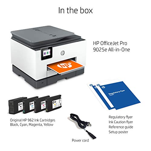 HP OfficeJet Pro 9025e Wireless Color All-in-One Printer with bonus 6 free months Instant Ink with HP+ (1G5M0A)