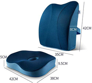 XIXIDIAN Memory Foam Seat Cushion for Back Pain Relief - Washable Cover
