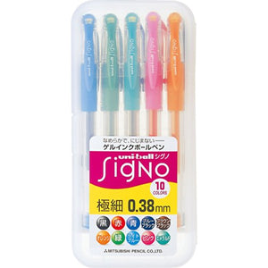 Uni-ball Signo UM-151 Gel Ink Pen - 0.38 mm - 10 Color Set (japan import)