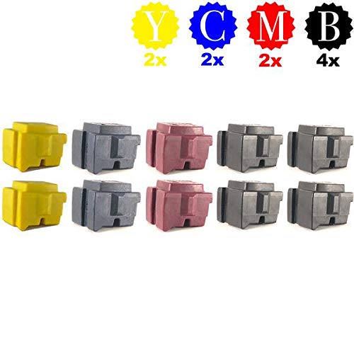 8570 8580 Ink Replaces 108R00926 108R00927 108R00928 108R00930 (10 Repackaged OEM Inks), Bundle Includes Professor Color Bypass Key for use in North American Printers