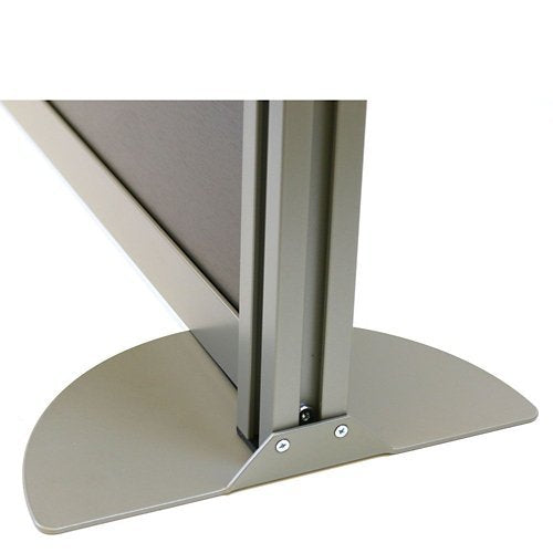at Work 61" W x 53" H Room Divider Warm Ash Laminate/Plexiglas Inserts/Brushed Nickel Finish/Aluminum and Steel Frame