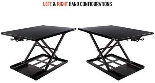 Stand Steady X-Elite Pro Standing Desk Converter | Instantly Convert Any Desk into a Stand Up Desk | Easy Lift Height Adjustable Standing Desk | No Assembly Required (28 x 20 / Black)