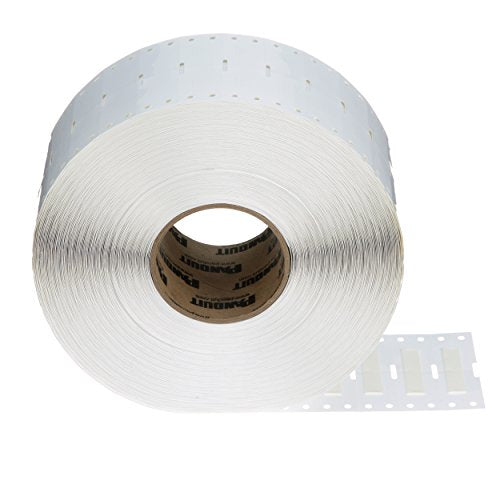 Panduit H100X044H1T Thermal Transfer Heatshrink Tubing Label, Polyolefin, White (1,000-Pack)