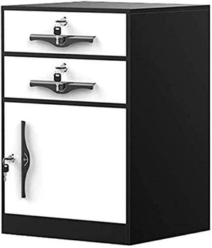 noxozoqm Metal Locker Storage Cabinet with Lock - Home Office File Cabinets for Important Documents (Size: B)