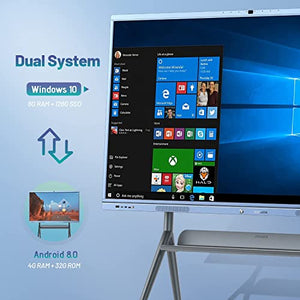 JYXOIHUB Smart Board, 65 Inch 4K UHD Interactive Whiteboard with Dual System and 20MP Camera