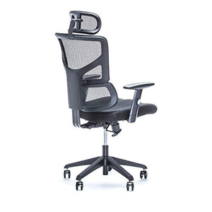 X-Chair X-Basic Task Chair with Headrest - Black Flex Mesh - Ergonomic Office Seat