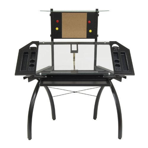 Offex Home Office Futura Tower Black/Clear Glass