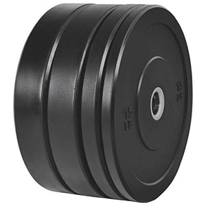 Bumper Plates 2-Inch Olympic Weight Plates for Strength Training, Weightlifting, Hard Virgin Rubber Plates 45LB Pair Set, Durable Home Gym Weights Plate Two Year Warranty