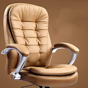 UsmAsk Executive Office Chair - Brown Bonded Leather High-Back Managerial Desk Chair