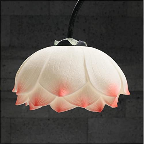 POCHY Luxury Lotus Floor Lamp Vintage Resin Standing Lamps - Chinese Style Bedroom Study Lighting