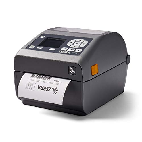 Zebra ZD620d Direct Thermal Desktop Printer with LCD Screen 203 dpi Print Width 4 in WiFi Bluetooth USB Serial Ethernet ZD62142-D01L01EZ