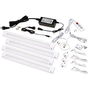DEKOR Ultimate Under Cabinet LED Light Kit - 4-12" Light Bars, PIR Motion Control, Dimmer