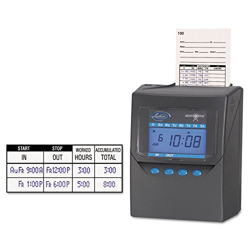 Lathem Time 7500E Totalizing Time Recorder, Gray, Electronic, Automatic