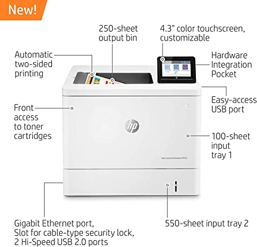 HP Color LaserJet Enterprise M555dn Single Function Laser Printer 40 ppm