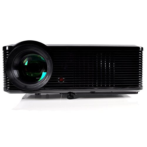 Pyle Updated Video  Projector 5” - LCD Panel LED Cinema Home Theater with Built-in Stereo Speakers, 2 HDMI Ports & Keystone Adjustable Picture Projection for TV PC Computer & Laptop - PRJLE33