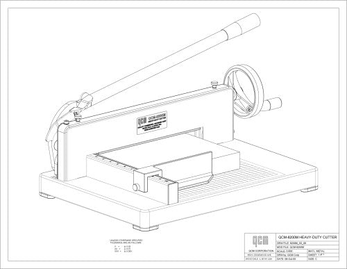 QCM 8200M Heavy Duty Desktop Stack Paper Cutter