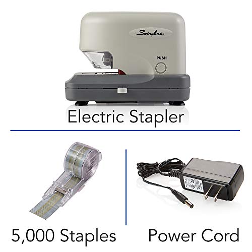 Swingline Electric Stapler, High Volume, 30 Sheet Capacity, Jam Free Stapling, Includes 5000 Staples, Gray (69001)