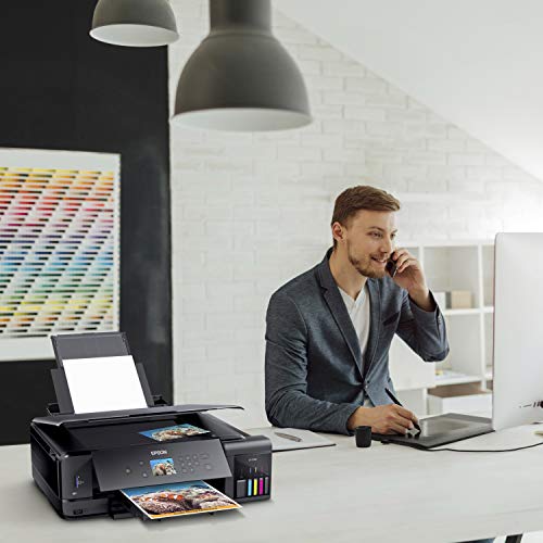 Epson Expression Premium ET-7750 EcoTank Wireless Wide-Format 5-Color All-in-One Supertank Printer with Scanner, Copier and Ethernet