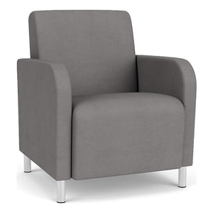 Lesro Siena Polyurethane Lounge Reception Guest Chair in Gray