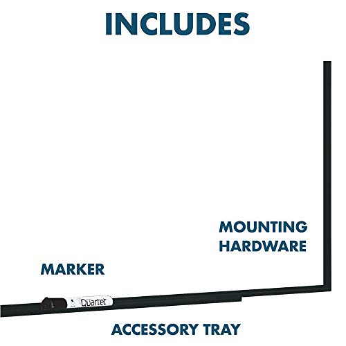 Quartet Whiteboard/Dry Erase Board, Magnetic, 4'x3', Fusion Nano-Clean, Black Aluminum Frame (NA4836FB)