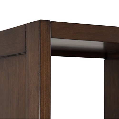 Simpli Home AXCCMD-12-NAB Camden Solid Wood 60 inch x 36 inch Industrial Bookcase in Natural Aged Brown