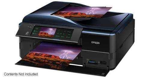 Epson Artisan 837 USB/Ethernet/Wireless-N Color Inkjet Scanner Copier Fax Photo Printer w/Card Reader & 3.5" LCD (Black)