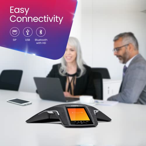 Global Teck Worldwide Konftel 800 Hybrid IP Conference Phone Bundle with Microfiber Cloth