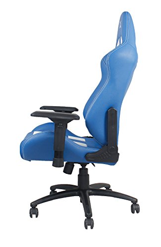 Finish Line White on Blue Checkered Flag Pattern Gaming and Lifestyle Chair by RapidX