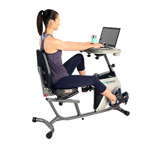 EXERPEUTIC 2500 Bluetooth 3 Way Adjustable Desk Recumbent Exercise Bike